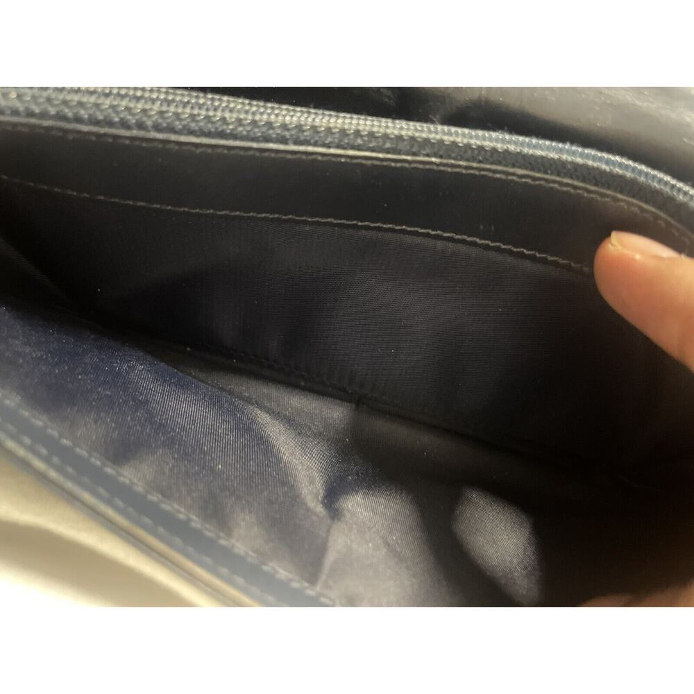 CHRISTIAN DIOR Blue Oblique Jacquard Logo Zip Around Long Wallet Vintage - Picture 8 of 8